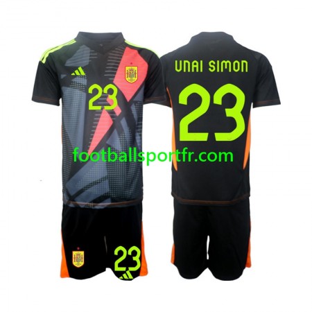 Tenue Espagne Unai Simon 23 Gardien Enfant Exterieur UEFA Euro 2024 Maillot de Foot